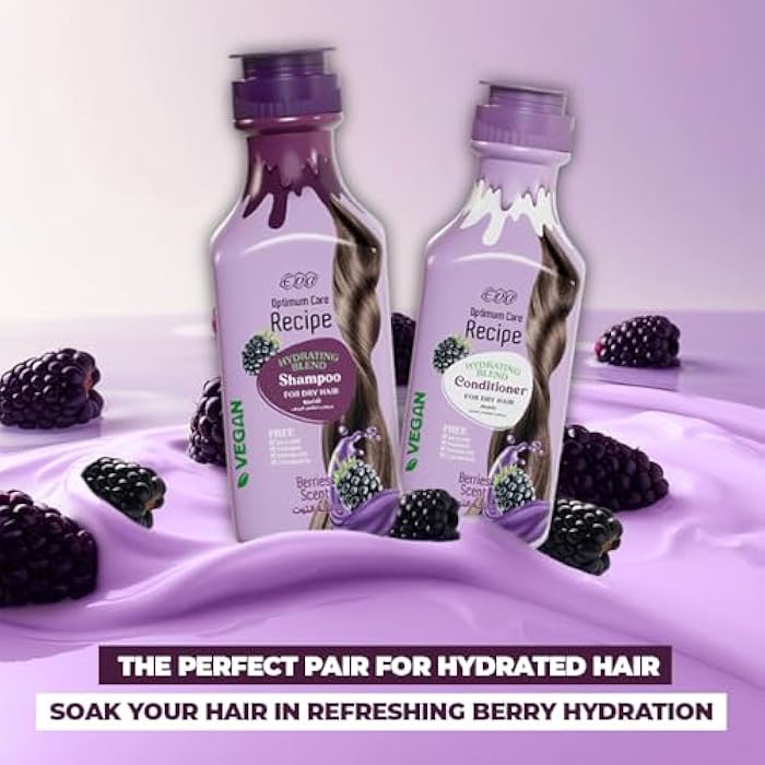 Eva Optimum Care Recipe Hydrating Blend Shampoo Berries Scent 350 Ml - Image 5